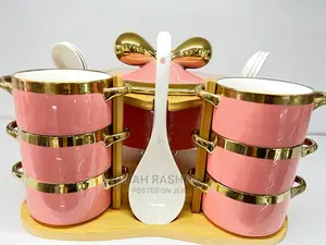 Soup Set With Bamboo Stand