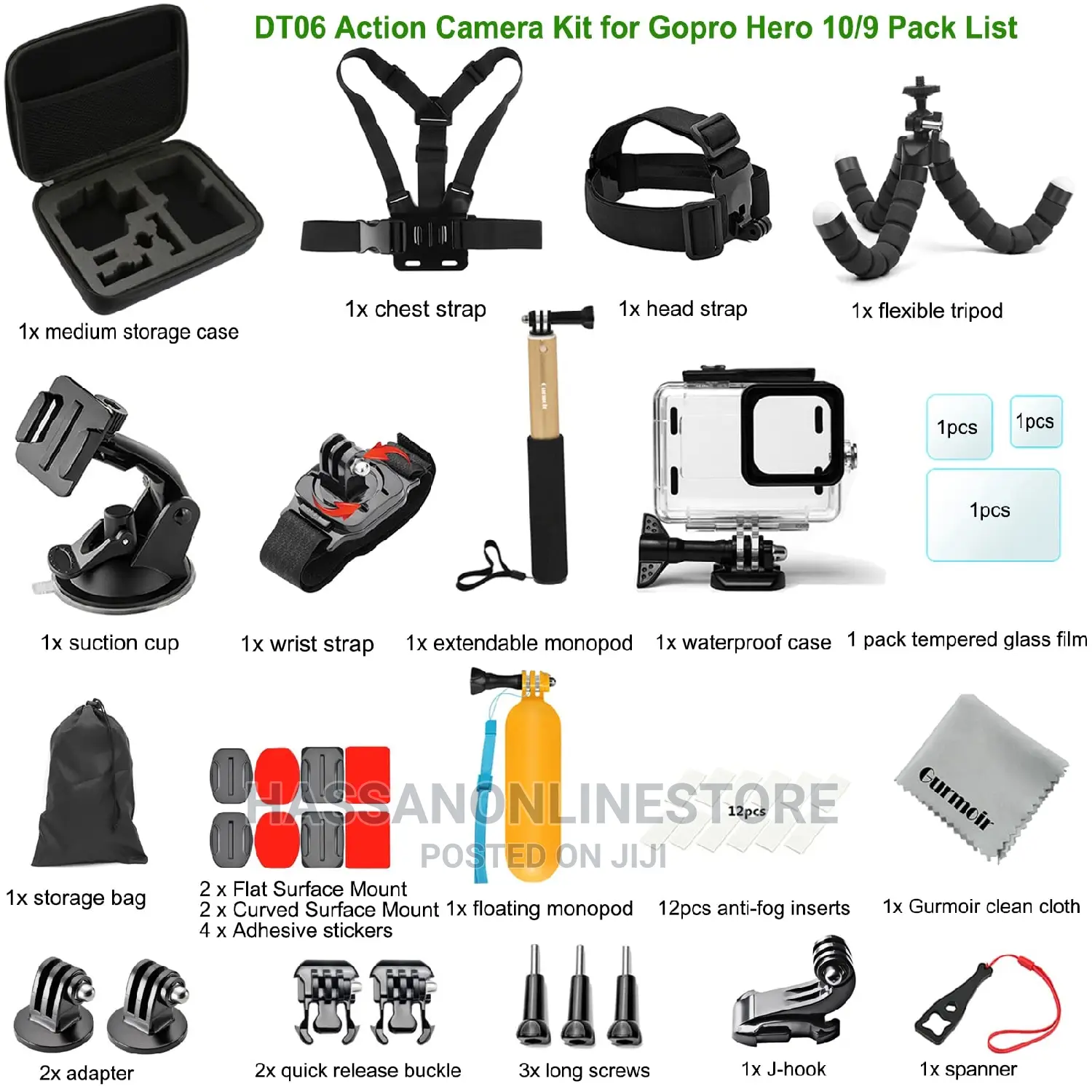 Gurmoir Accessories With Waterproof Case for Gopro Hero 10