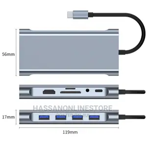 Type C to HDTV 10 in 1 Hub