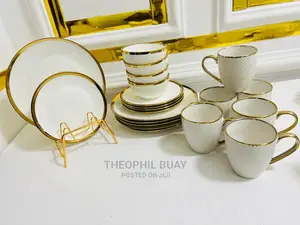 Dinnerset, 6 Dinner Plate 6 Side Plate 6 Bakuli 6 Vikombe 6