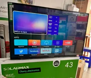 🪵Solar Max Tv 43 Inch Smart HD Tv TEMPERED GLASS
