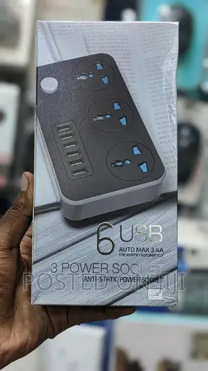 6 Usb Pots 3 Power Socket Extension