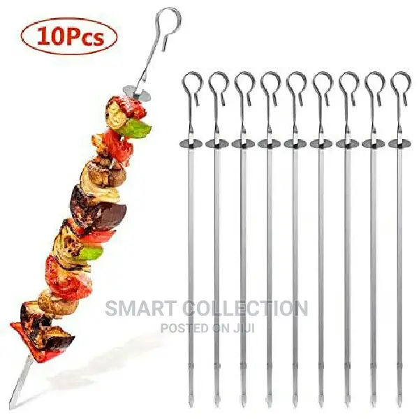 10 Pcs Stainless Steel BBQ/KEBAB Skewers