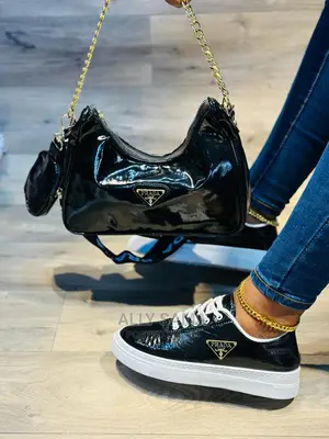 Ladies Prada Shoes, Wallet Bag