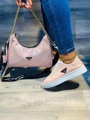 Ladies Prada Shoes, Wallet Bag
