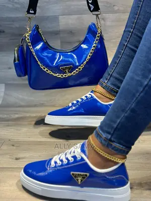 Ladies Prada Shoes, Wallet Bag
