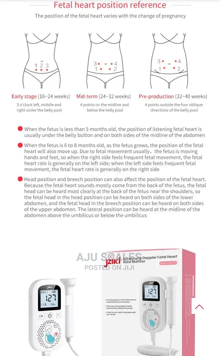 Jziki Ultrasound Fetal Heart Rate Monitor