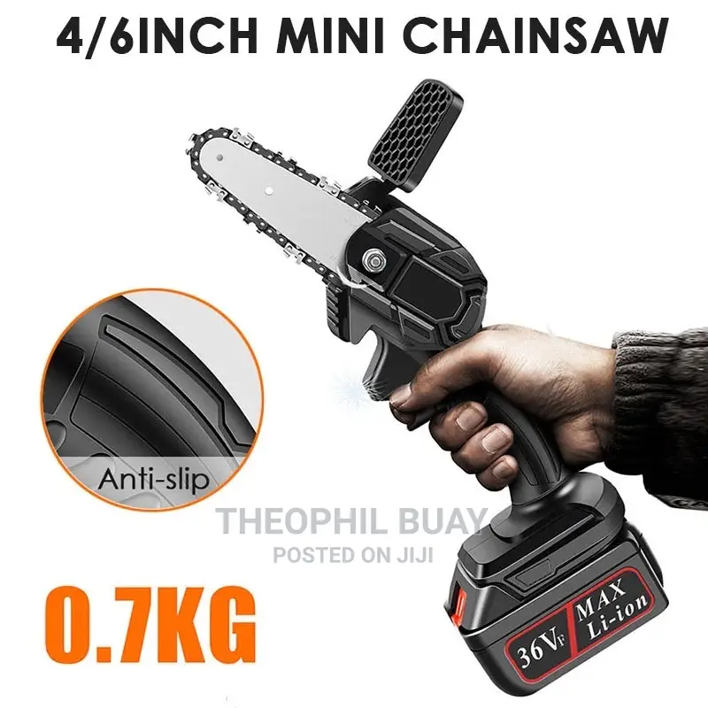 Mini Electric Portable Anti-Slip One-Handed Lithium Chainsaw