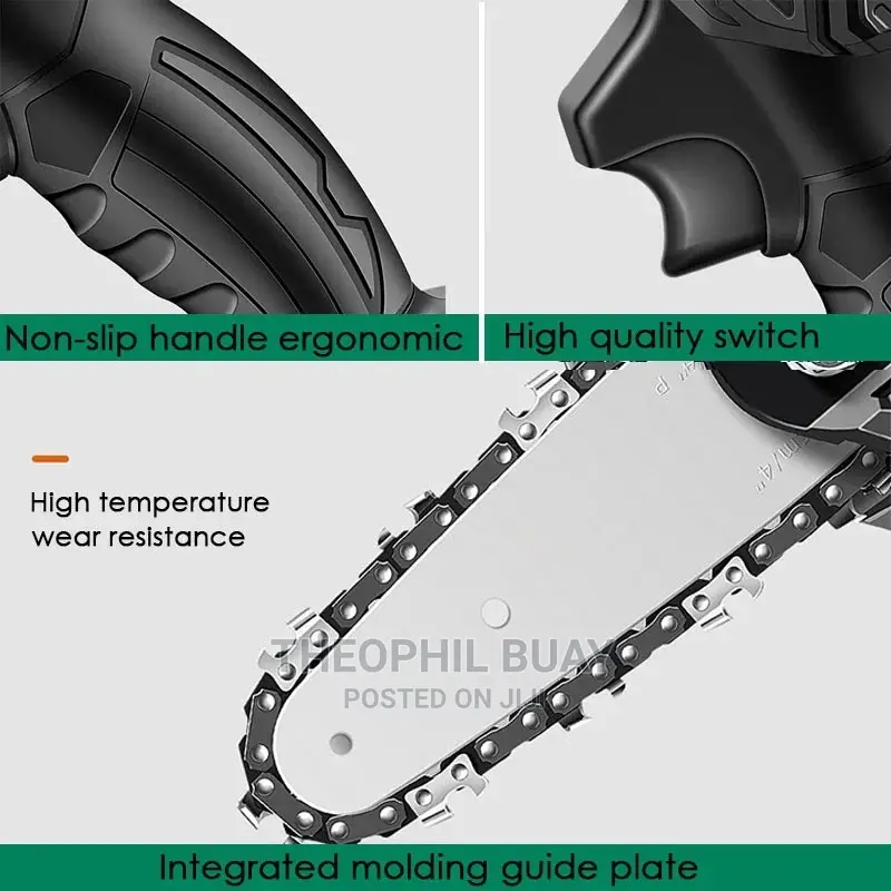 Mini Electric Portable Anti-Slip One-Handed Lithium Chainsaw