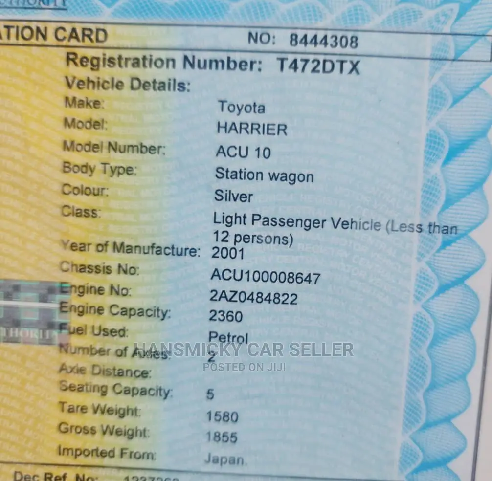 Toyota Harrier 2006 Silver