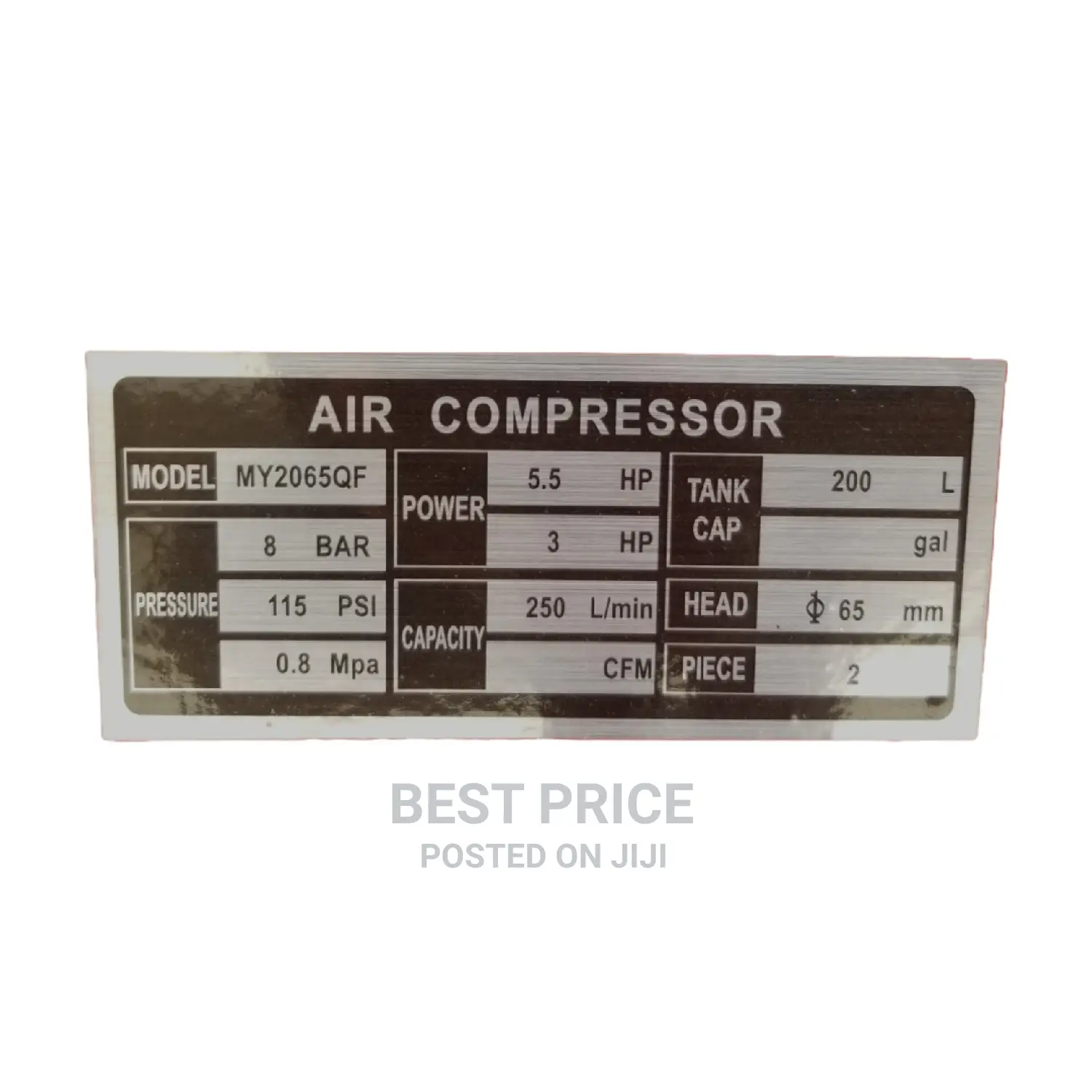 Meiyi Air Compressor Litre 200 HP3