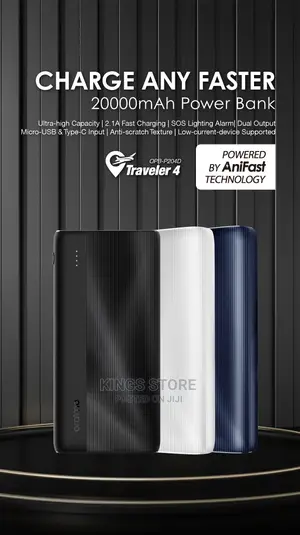 Oraimo Traveler 4 20000mah 2.1A Triple Ports Fast Charging