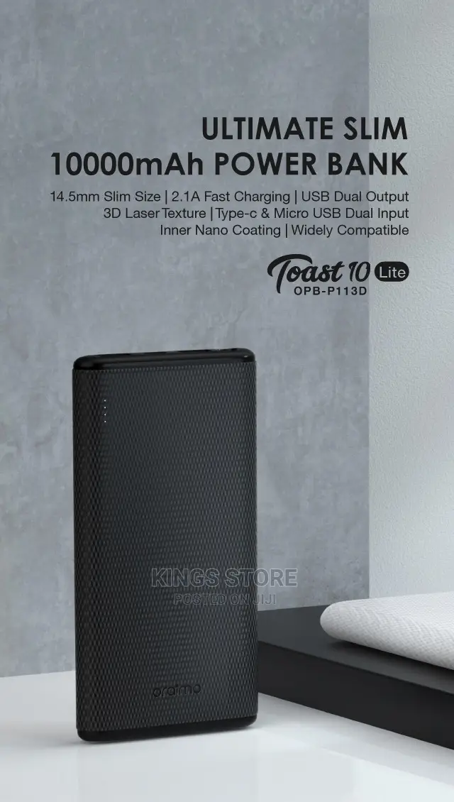 Oraimo Toast 10 Lite Ultimate Slim 10000mah Power Bank