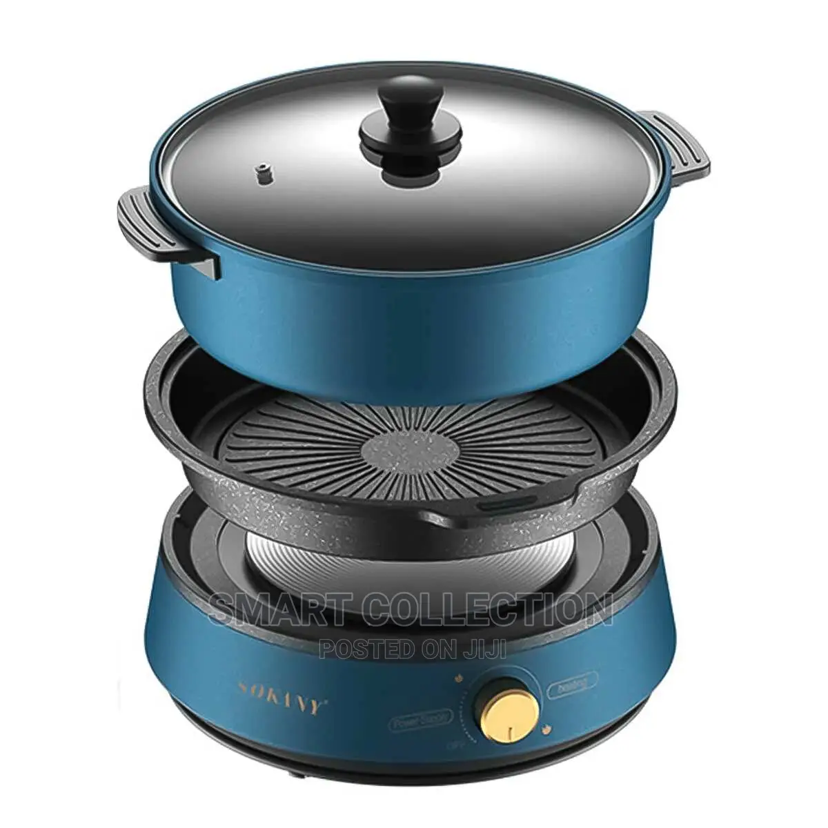 SOKANY Electric Cooker 4L With Steamer,Non-stick,Splitdesign