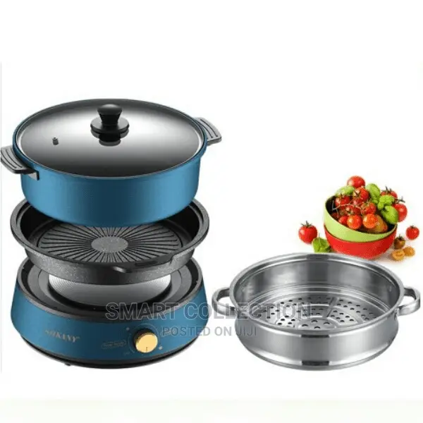 SOKANY Electric Cooker 4L With Steamer,Non-stick,Splitdesign