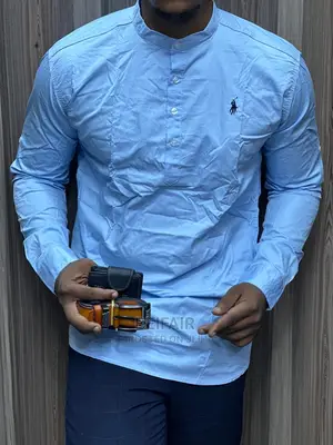 Long Sleeves Stand Up Collar Shirts