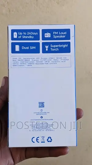 New Tecno T301 Black