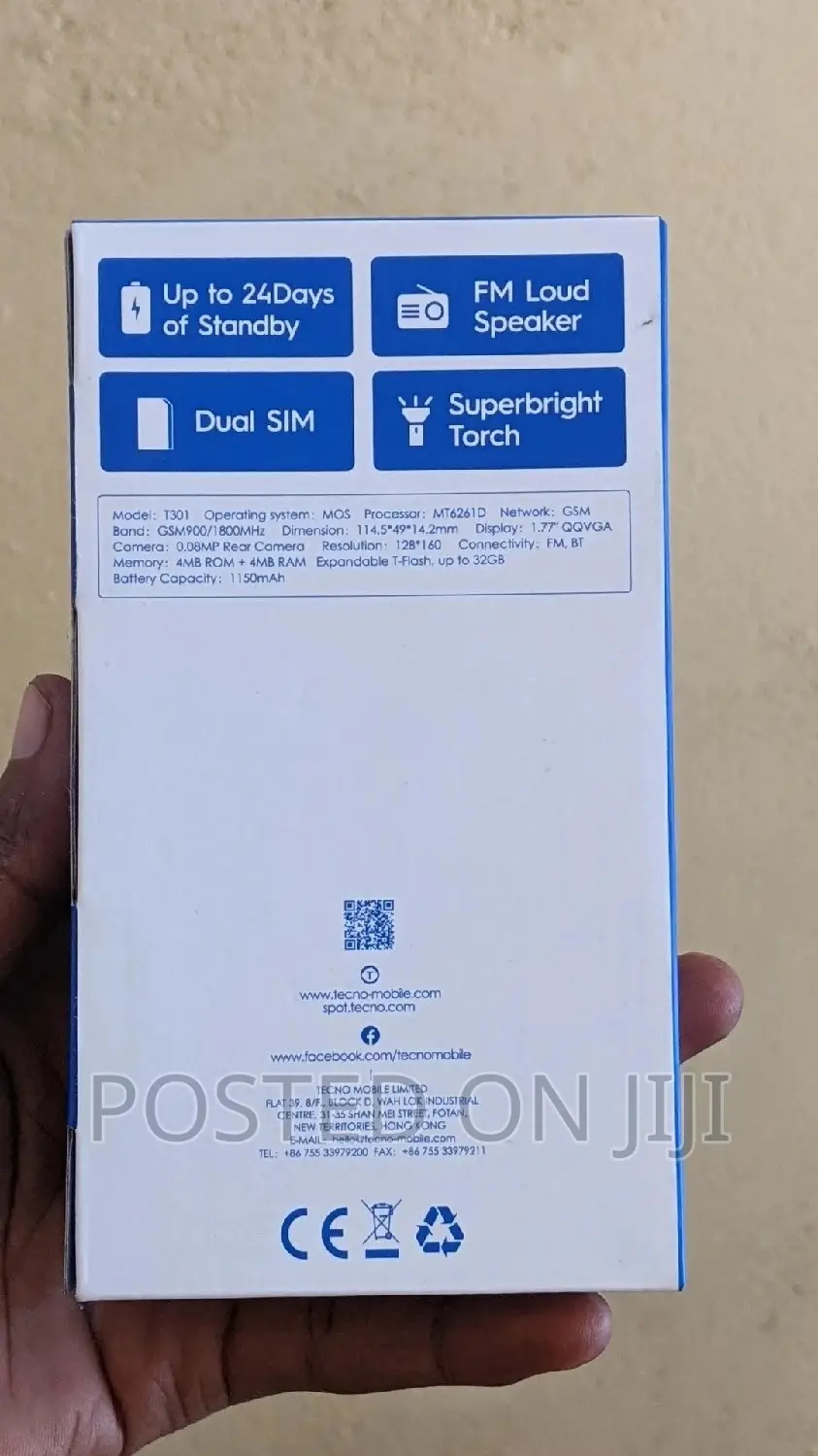 New Tecno T301 Black