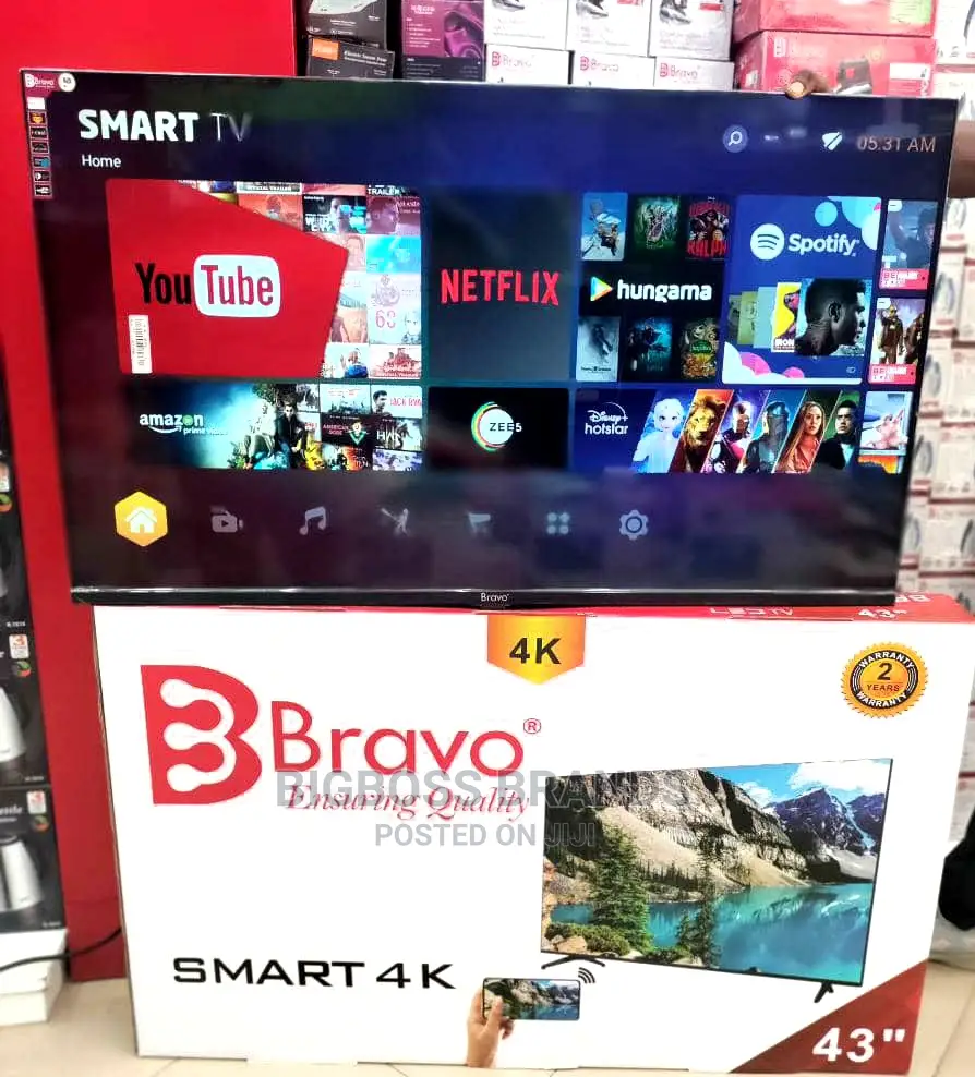 Bravo Smart Tv 43 Inches in Ilala TV & DVD Equipment, Big Boss Brands