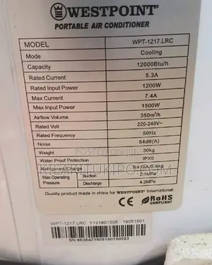 West Point Portable AC 12000btu