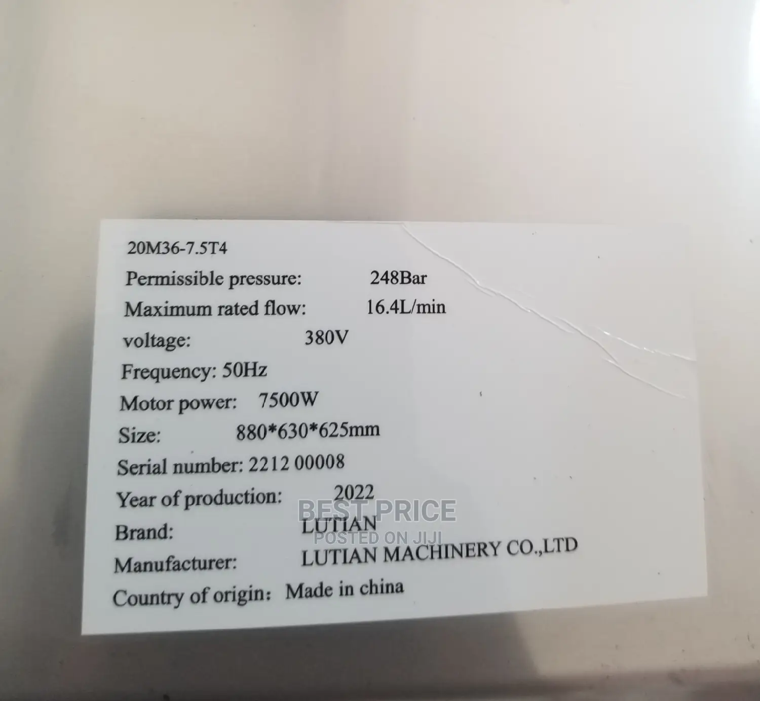 Lutian Eletrical High Pressure Washer 3600psi