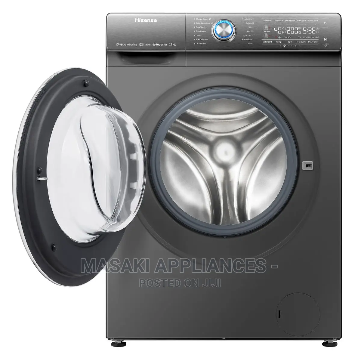 Hisense 12kg Washing Machine Inverter WFQR1214VAJMWT Silver
