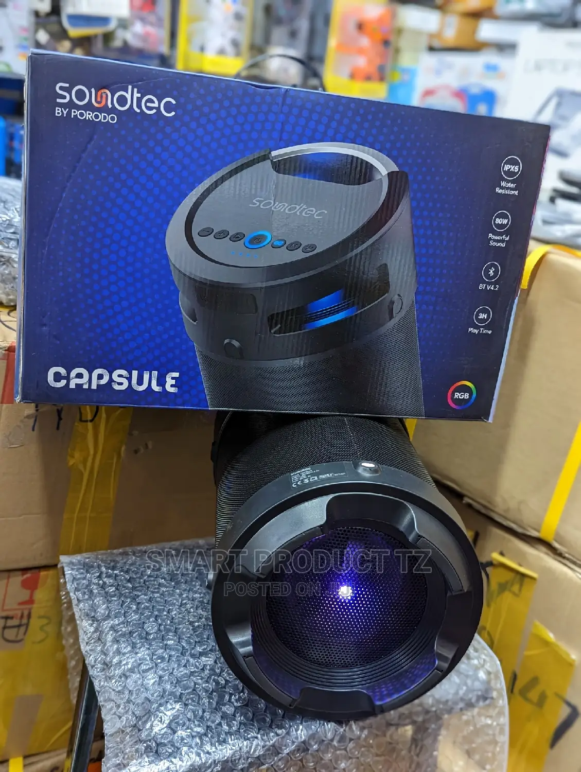 Soundtec by PORODO CAPSULE Portable Bluetooth Speaker