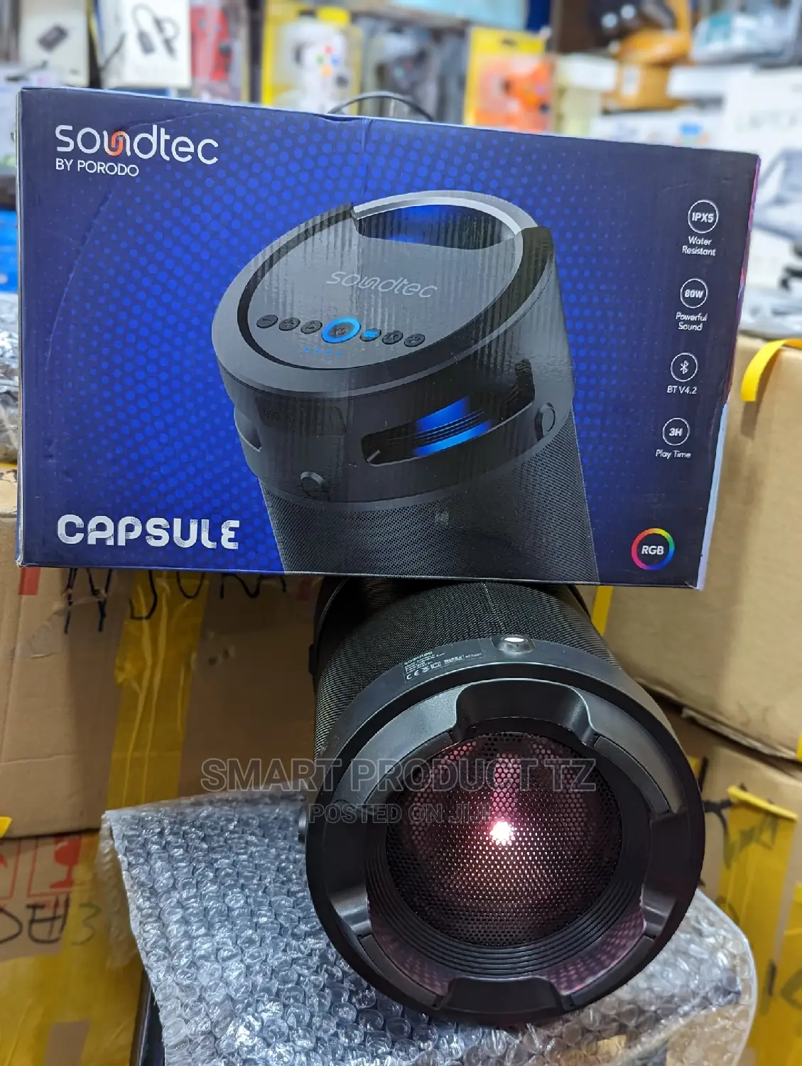 Soundtec by PORODO CAPSULE Portable Bluetooth Speaker