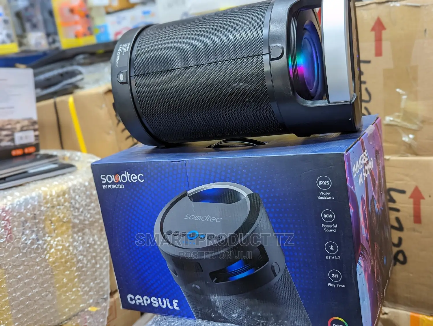 Soundtec by PORODO CAPSULE Portable Bluetooth Speaker