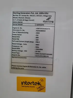 Generator Perkins 650kva
