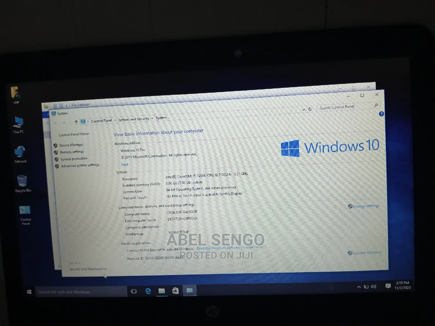 Laptop HP ProBook 450 G4 8GB Intel Core I5 HDD+SSD 500GB