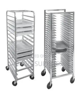 Photo - Heavy Stainless Steel Bakery Trolley / Food Rack