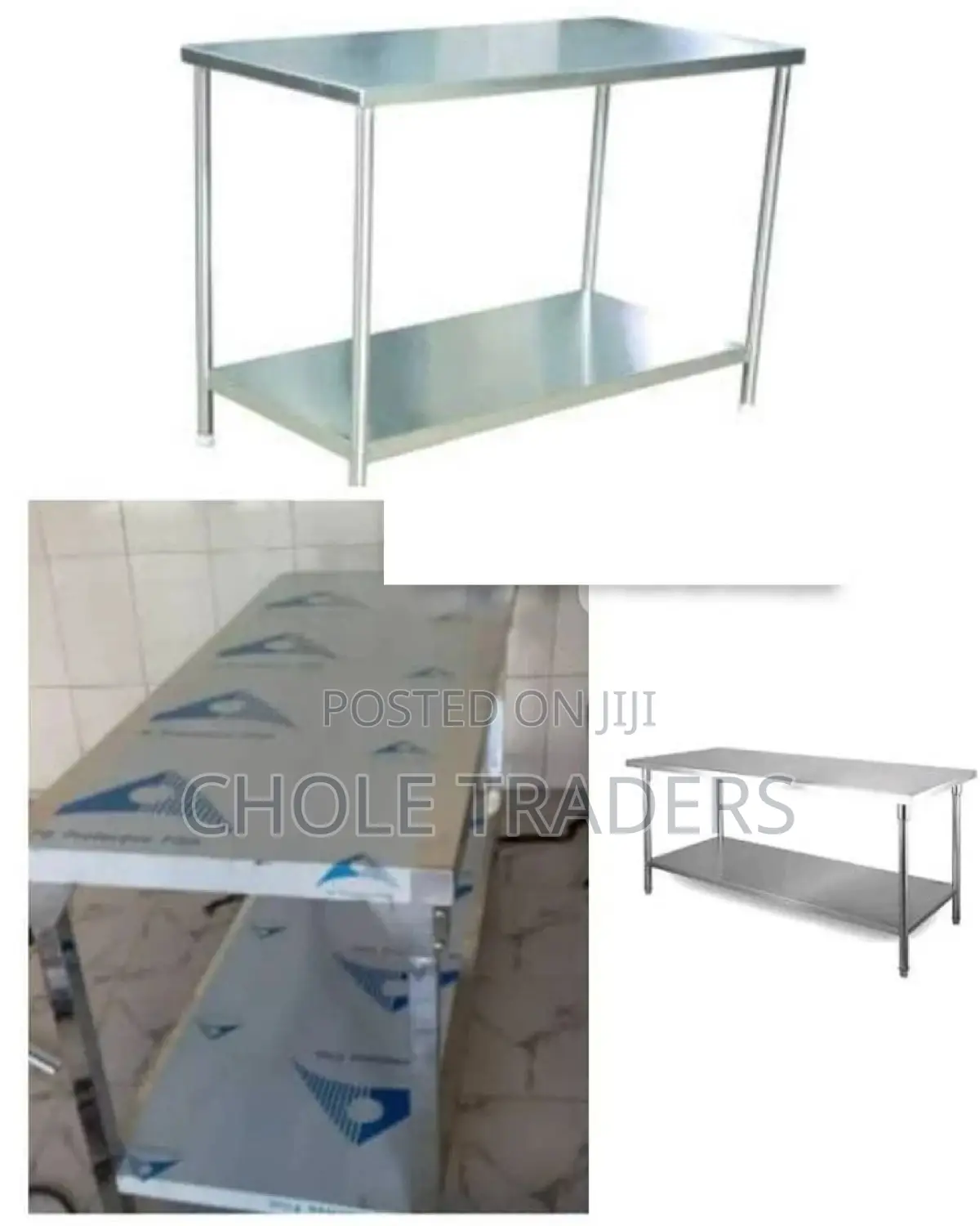 2-Tier Stainless Steel Heavy Duty Bakery Working Table