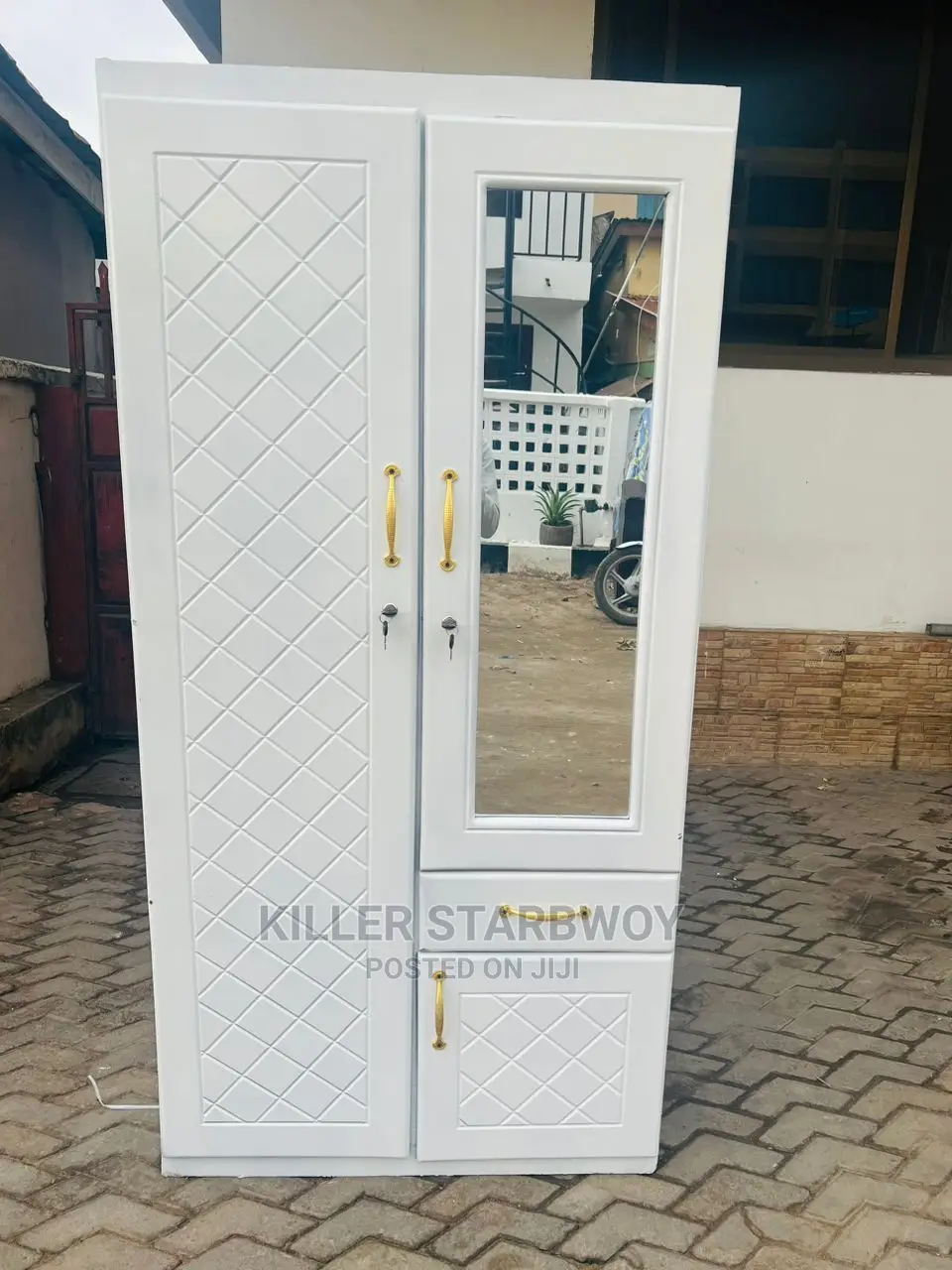 Kabati Jeupe Milango 2 Jipya