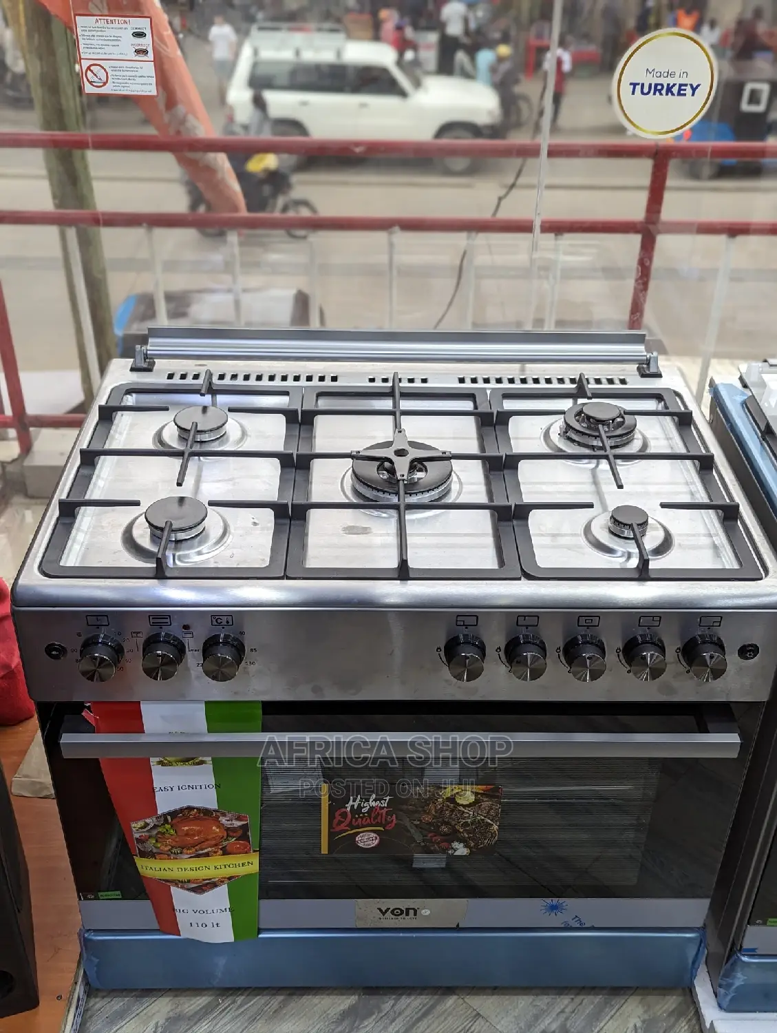 Von 5plates Gas Standing Cooker F9S50E2.1LRF.1