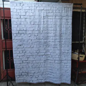 White Brick 15*2m Printed Wrinkle Free Cloth Backdrop