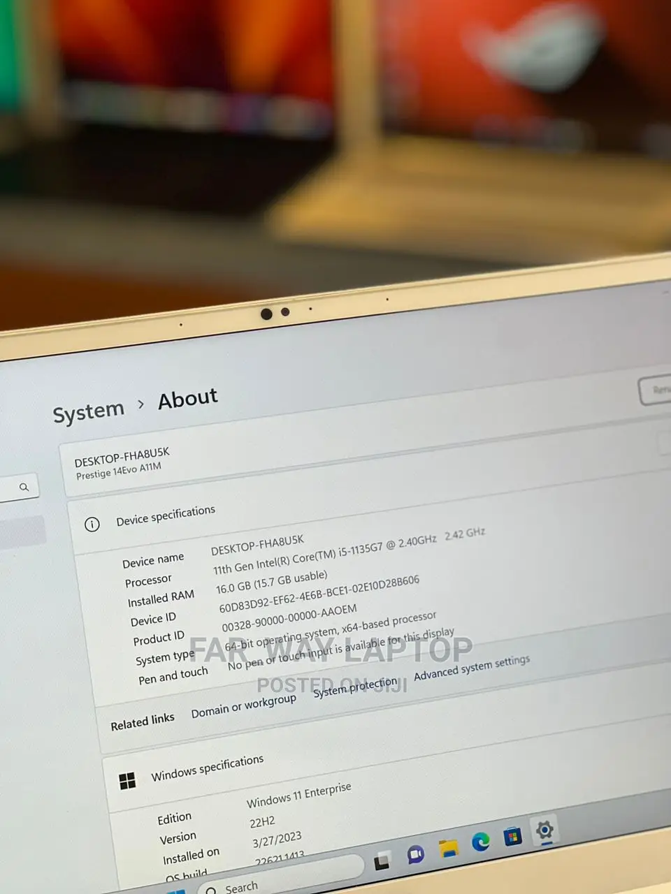 New Laptop MSI 16GB Intel Core I5 SSD 512GB
