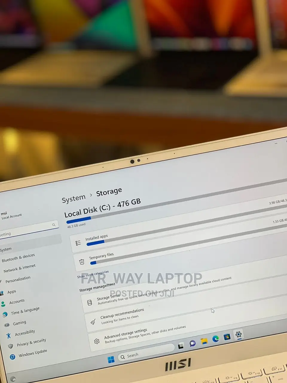 New Laptop MSI 16GB Intel Core I5 SSD 512GB