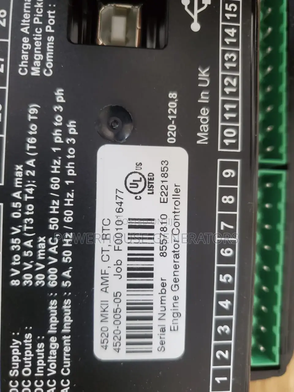 Generator Control Panel