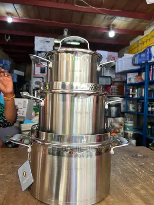 Three in a Set Steel Induction Cook Support Pots