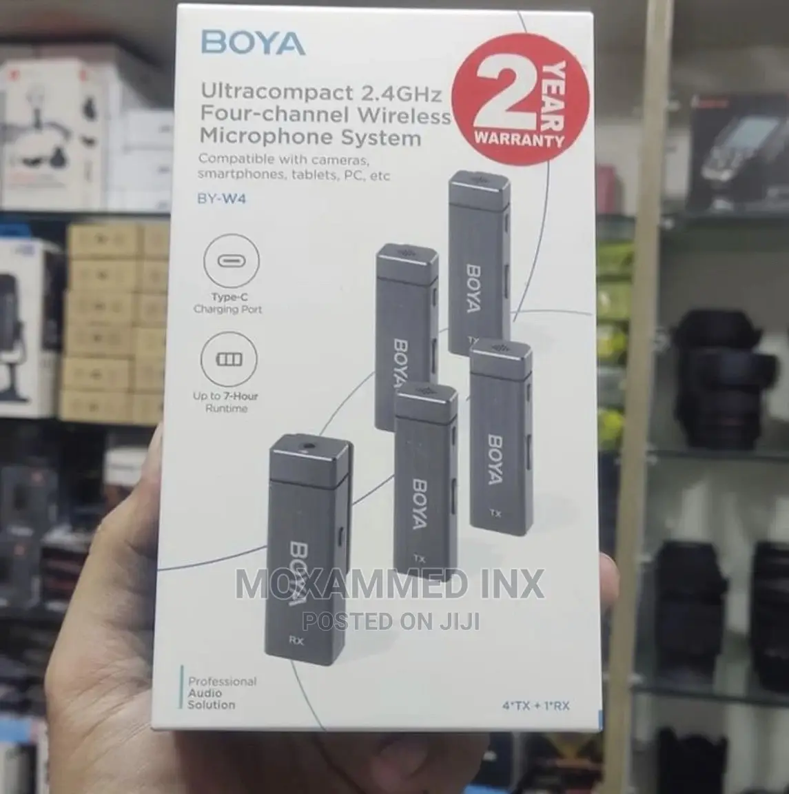 Boya 4 Channel Wireless Microphone System
