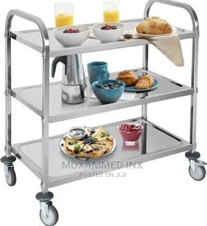 Photo - 3 Tier Stainless Steel Trolley