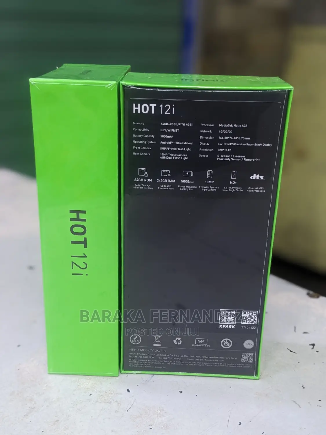 New Infinix Hot 12i 64 GB Black