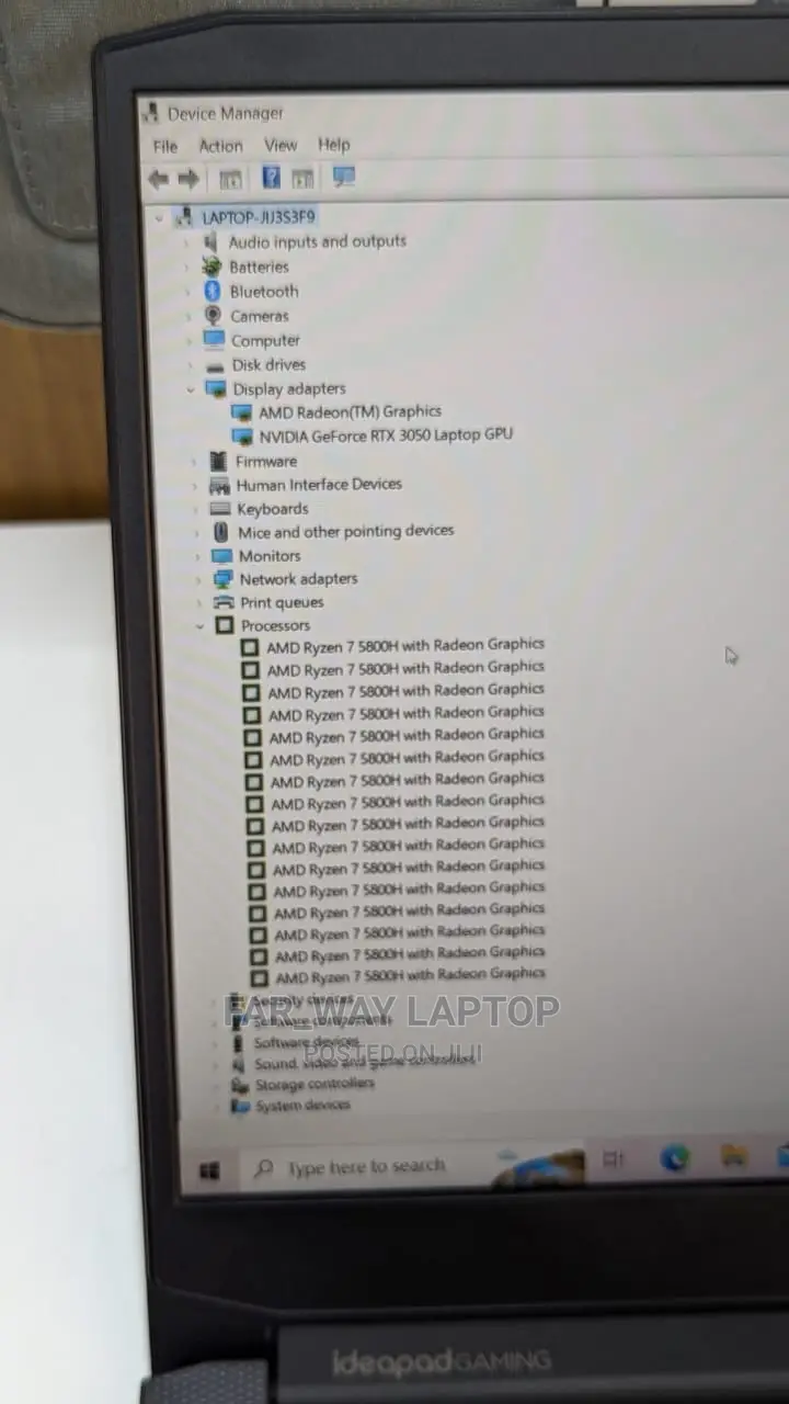 New Laptop Lenovo Ideapad Gaming 3 16GB AMD Ryzen 7 SSD 512GB