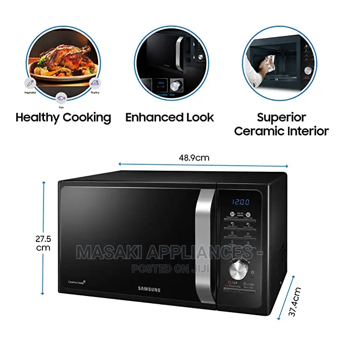 Samsung MS23F301TAK Solo Microwave Oven 800W 23 Liter Black