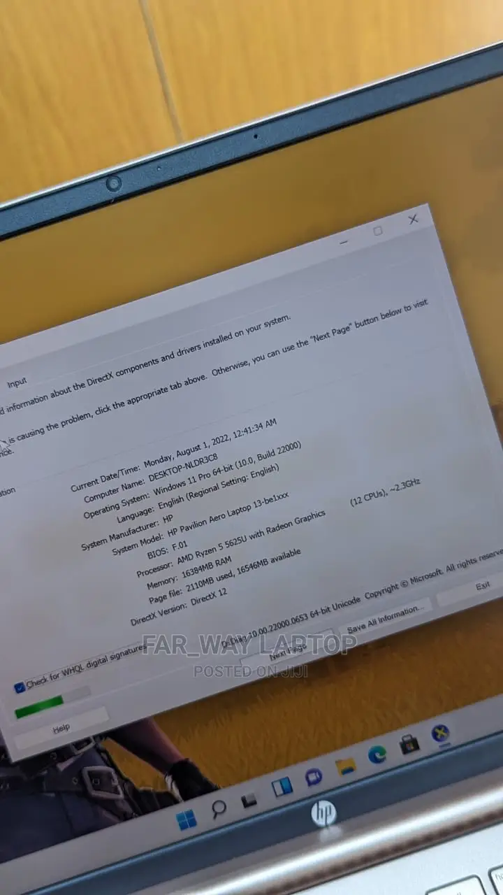 New Laptop HP Pavilion 13 16GB AMD Ryzen 5 SSD 256GB