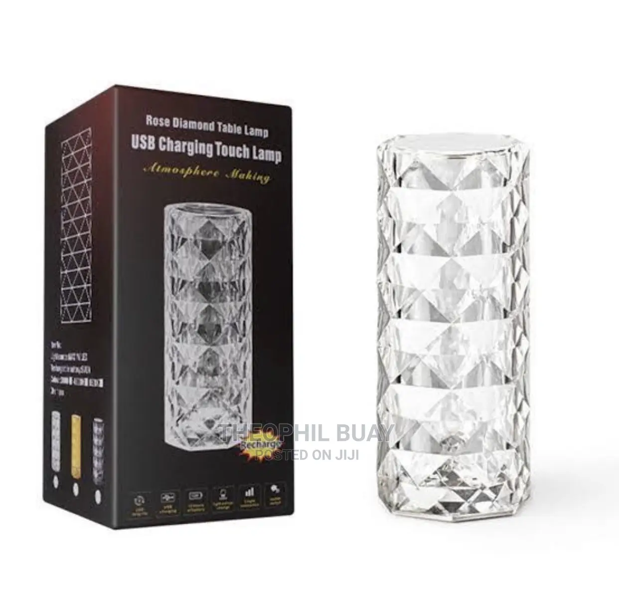 Rose Diamond Decor Table Lamp