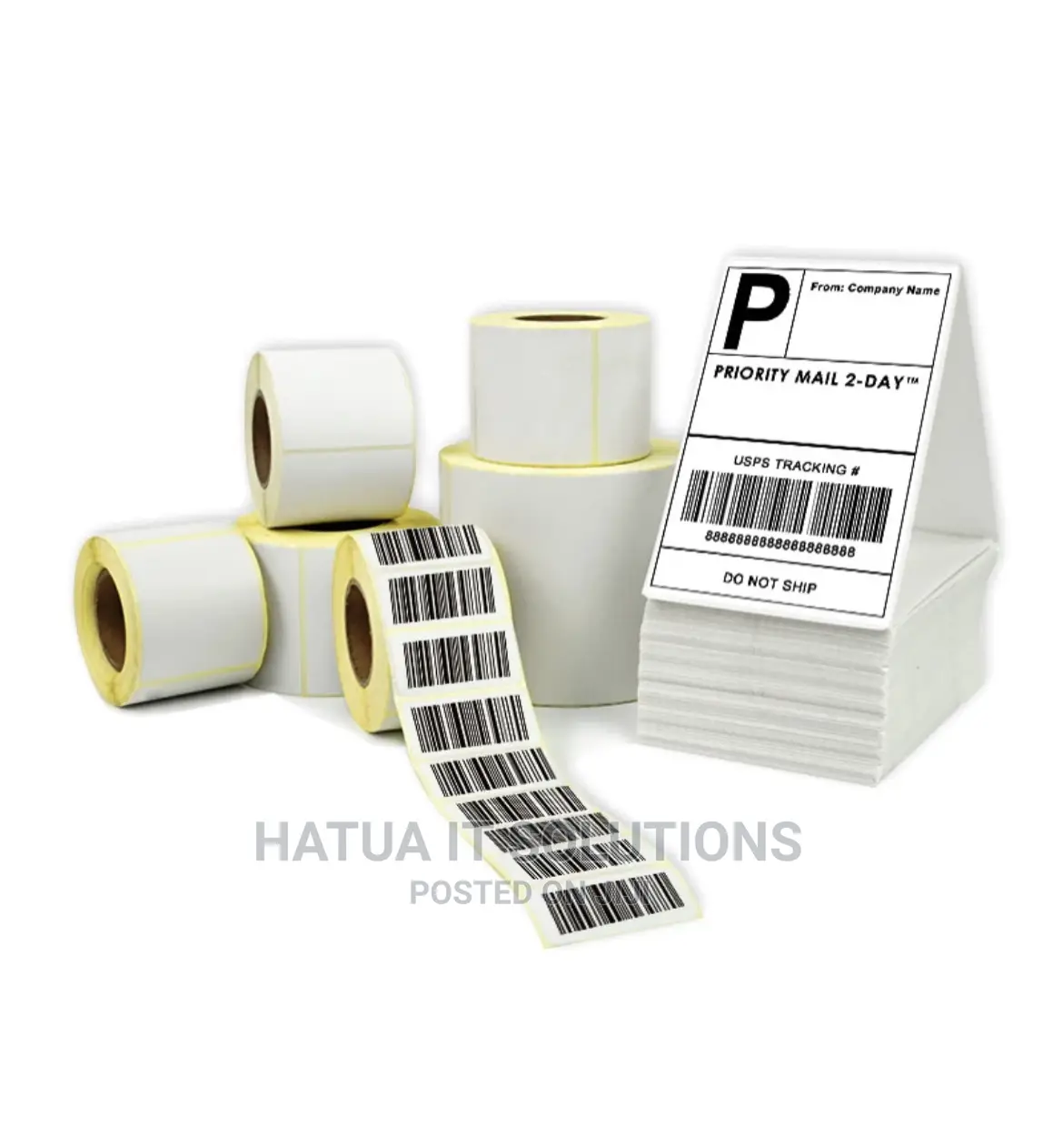 Barcode Label Sticker 50mmx25mm, 1500 Labels Per Roll