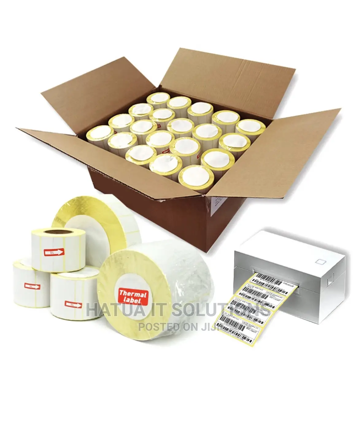 Barcode Label Sticker 50mmx25mm, 1500 Labels Per Roll