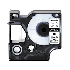 Black on White Label Tape Cassette for Dymo D1 Labelmanager